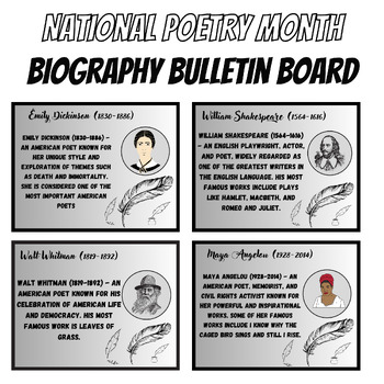 biography poetry writers