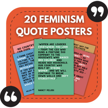 Preview of 20 Feminism Posters | Inspirational Women Quotes | International Women's Day
