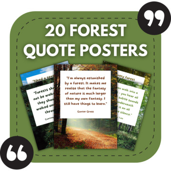 Preview of 20 Forest Posters | Geography Classroom Decor | Earth Day Bulletin Boards