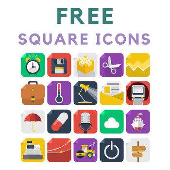 Preview of 20 Free Square Icons