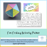 20 Fun Friday Activities: Digital Picker & Printable Dice Game