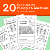 20 Fun Reading Passages & Questions for 1st Grade Champs! 
