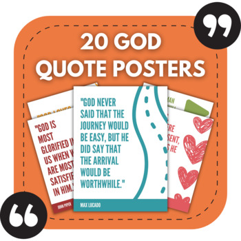 Preview of 20 God Posters | Church and Sunday School Decor | Religious Posters