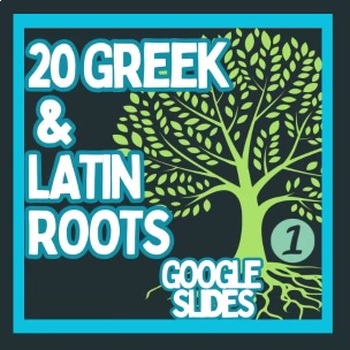 Preview of 20 Greek and Latin Root Word Digital Lesson and Activity #1 for Google Slides