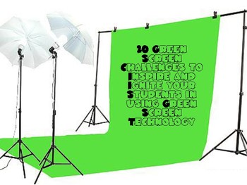 Preview of 20 Green Screen Challenge Cards Bundle (Perfect for Maker Space)