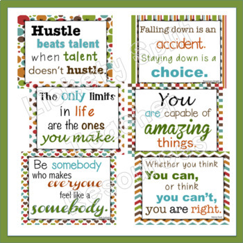 Growth Mindset Inspirational Quote Posters by Lickety Split Teacher ...