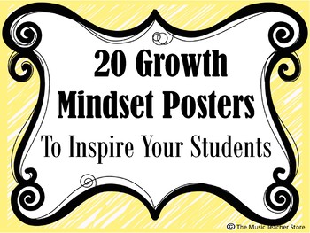 Preview of 20 Growth Mindset Posters to Inspire your Students!