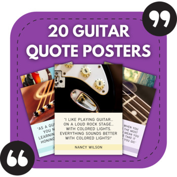 Preview of 20 Guitar Posters | Music Classroom Posters | Music Decor