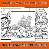 20 Thanksgiving Coloring Sheets For Kids