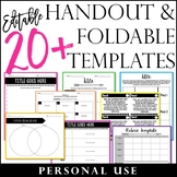 20+ Handout and Foldable Templates
