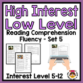 20 High Interest: Low Level Reading & Comprehension Passag
