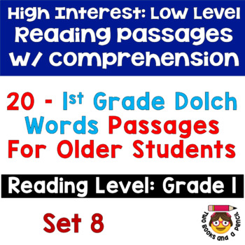 Preview of 20 High Interest: Low Level Readings for Older Students: 1st Gr Sight Word-Based