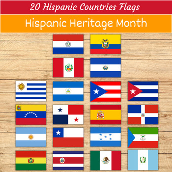 20 Hispanic Countries Flags,Hispanic Heritage Month Flag Bunting ...
