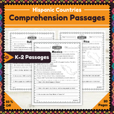 20 Hispanic Countries Reading Comprehension Passages for l