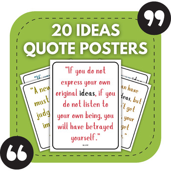 Preview of 20 Ideas Bulletin Board Posters | Middle & High School Classroom Decor