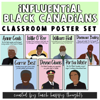 Preview of 20 Influential BLACK CANADIANS Poster Set | Black History Month BLM BIPOC