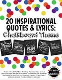 20 Inspirational Classroom Posters: Chalkboard Theme