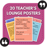 20 Teacher's Lounge Posters | Staffroom or Principal's Off