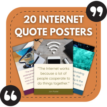 Preview of 20 Internet Posters | Interesting Quotes for Technology Bulletin Boards