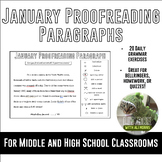 20 January Proofreading Grammar Bell Ringers & Daily Exerc