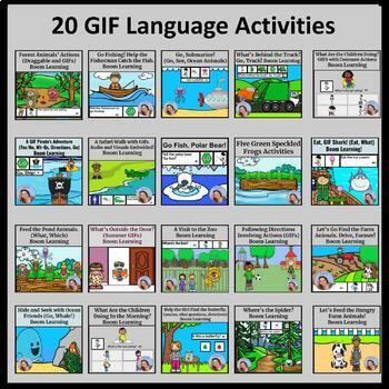 Preview of 20 Speech/Language Activities with GIFs
