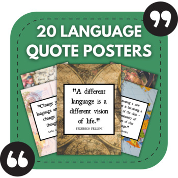 Preview of 20 Language Posters | Language Classroom Decor
