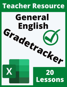 Preview of 20-Lesson General English Course Grade-tracker