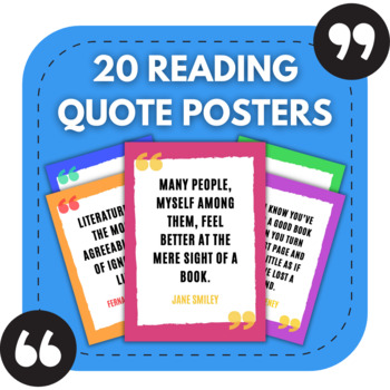 Preview of 20 Library Bulletin Board Posters | Middle & High School Library Decor