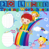 20 Lines Tracing Worksheets