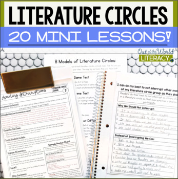 Preview of 20 Literature Circle Lessons and Student Note-Taking Pages
