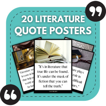 Preview of 20 Literature Posters | ELA & Library Bulletin Boards / English Classroom Decor