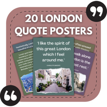 Preview of 20 London Posters for Travel Bulletin Boards | Geography Classroom Decor