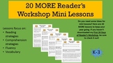 20 MORE Reader's Workshop or Reading Workshop Mini Lessons K-3