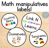 20 Math Manipulative Labels!