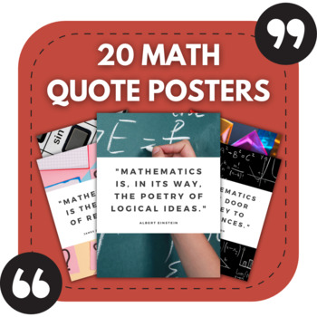 Preview of 20 Math Bulletin Board Posters | Math Classroom Decor Pack