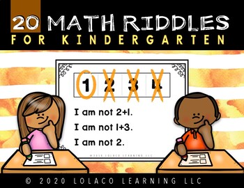 20 Math Riddles for Kindergarten by LOLACO LEARNING | TPT