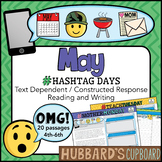 20 May Writing Prompts & Reading - May Activities - End of