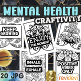 20 Mental Health Mindfulness Coloring Pages for teens. Sel