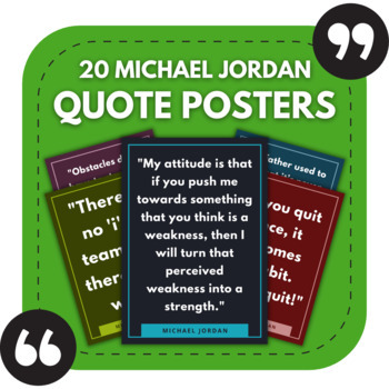 Preview of 20 Michael Jordan Posters for Inspiring Bulletin Boards | Basketball Decor