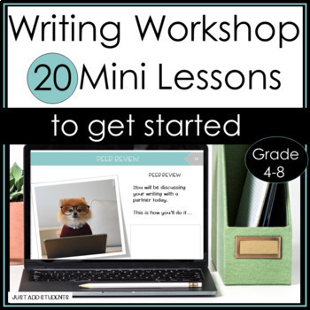 Preview of 20 Mini Lessons Slides Writing Workshop Activities Back to School 