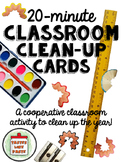 20-Minute Classroom Clean-Up Task Cards: End of the School Year!