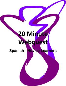Preview of 20-Minute Webquest for Novice Spanish Class