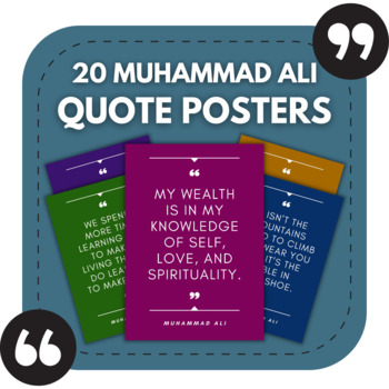 Preview of 20 Muhammad Ali Posters | Inspirational Quotes for High School Bulletin Boards