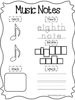 20 music notes rests and symbols worksheets preschool