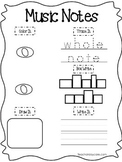 20 Music Notes, Rests, and Symbols Worksheets. Preschool-2