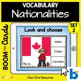 20 Nationalities around the World Vocabulary Words with Bo