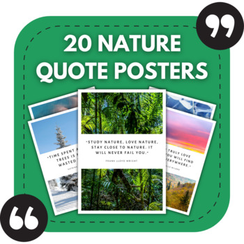 Preview of 20 Nature Posters | High School Bulletin Boards | Earth Day Decor