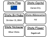 20 Nevada State Fact Flashcards. 1st Grade-7th Grade