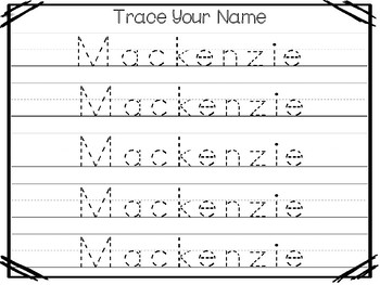 20 no prep mackenzie name tracing and activities non editable