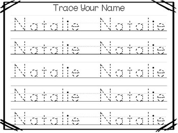 20 no prep natalie name tracing and activities non editable preschool